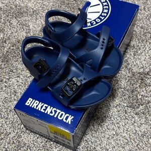 Birkenstock Kids Navy EVA Two-Strap Sandals